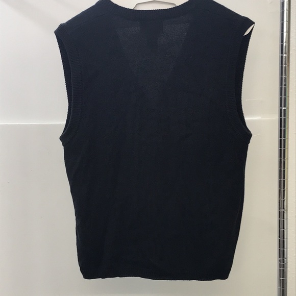 Ladies Vintage Button Down V-neck Sweater Vest - Picture 3 of 8